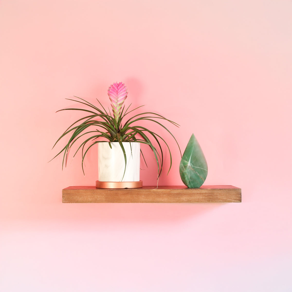 Green Aventurine Flame on shelf