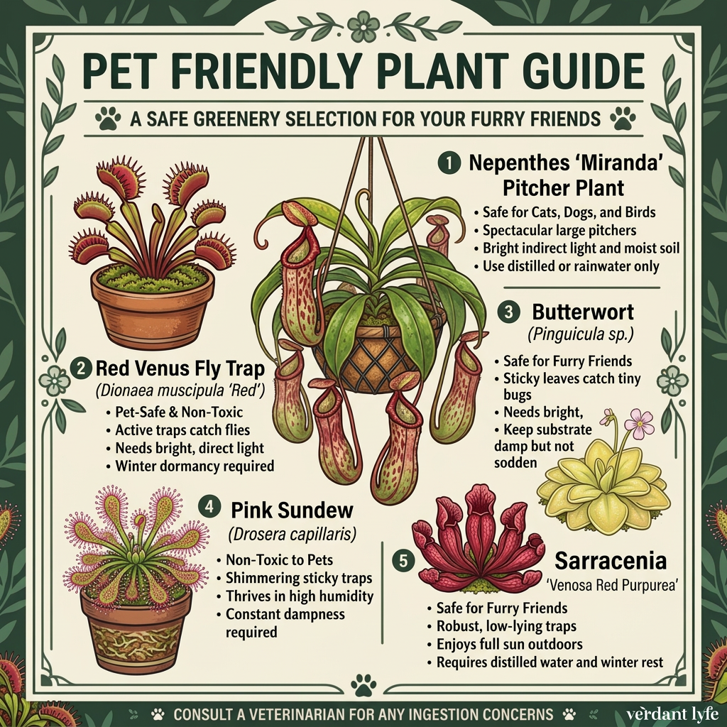 Pet-Friendly Carnivorous Plants: 5 Fascinating Plants Safe for Your Furry Friends