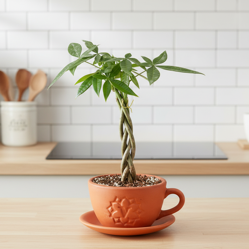 Lucky Braided Money Tree Plant