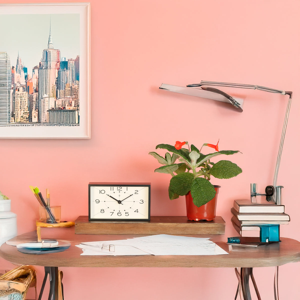 Emerald Forest Sinningia Bullata (Florianópolis Plant) on desk. 