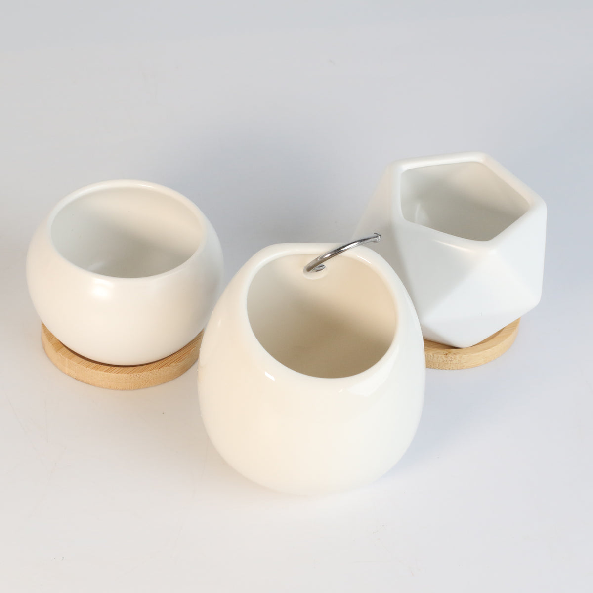 Minimalistic Ceramic White Planter 