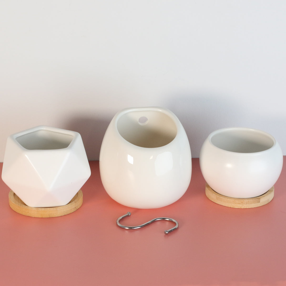 Minimalistic Ceramic White Planter 