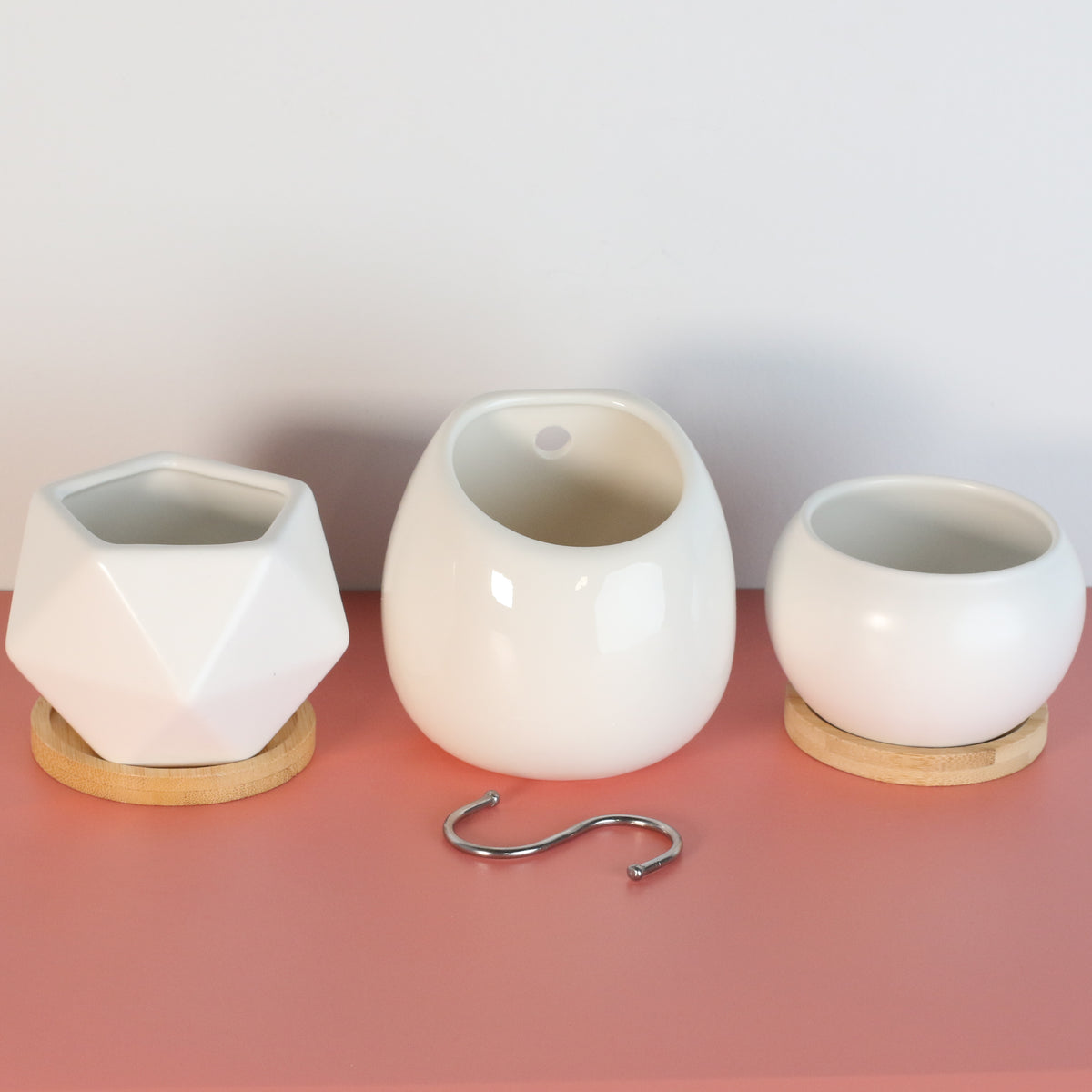 Minimalistic Ceramic White Planter 