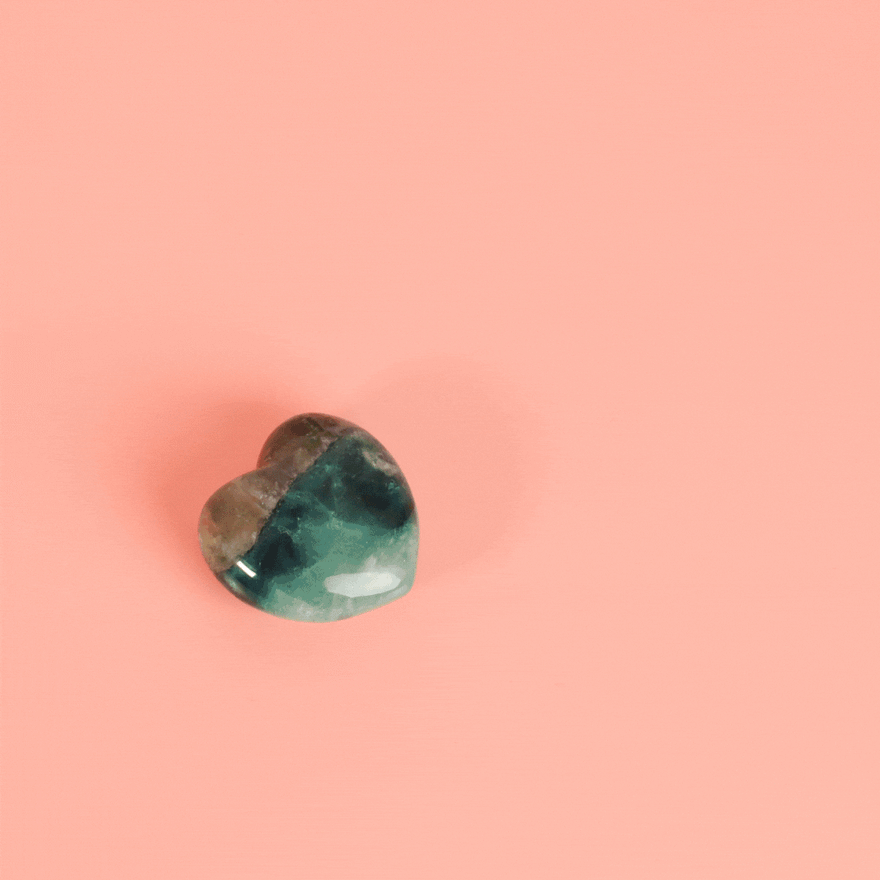 set of green aventurine and fluorite stones