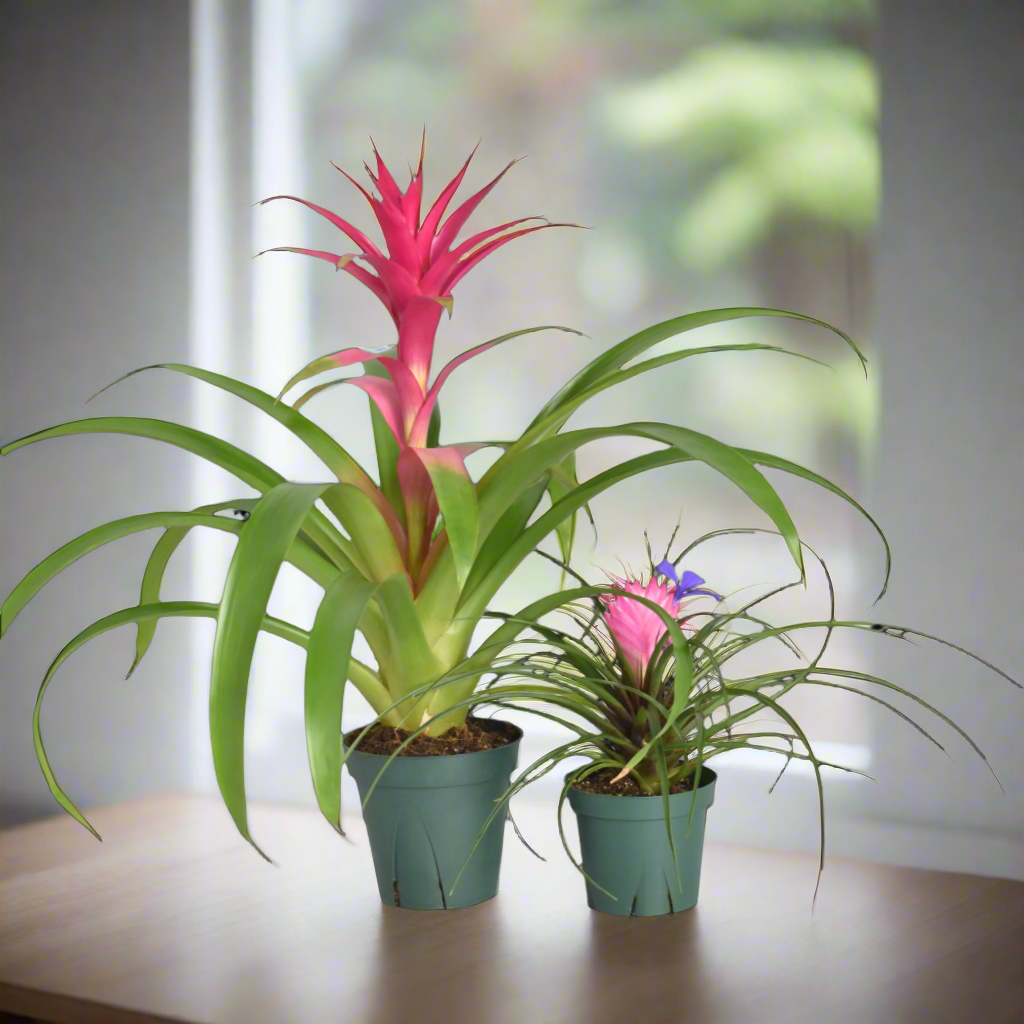 Guzmania &#39;Viola&#39; &amp; Tillsandsia &#39;Cyanea&#39;
