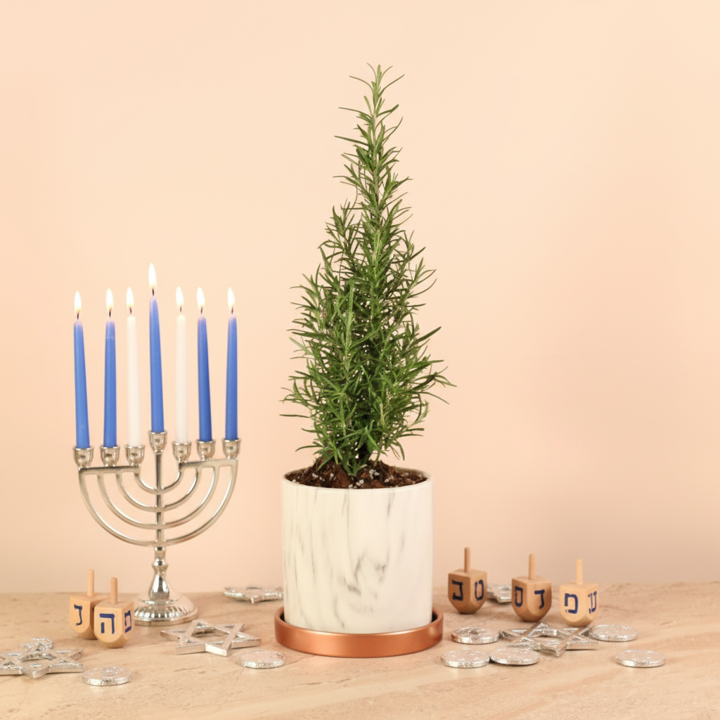 Rosemary with Menorah