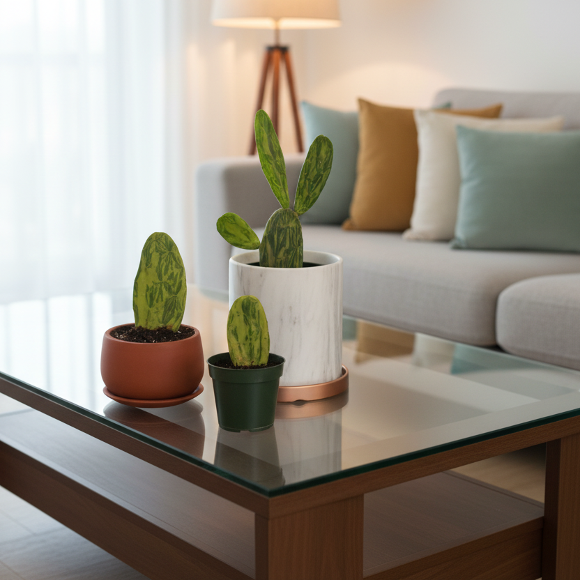 Variegated Opuntia Prickly Pear Cactus