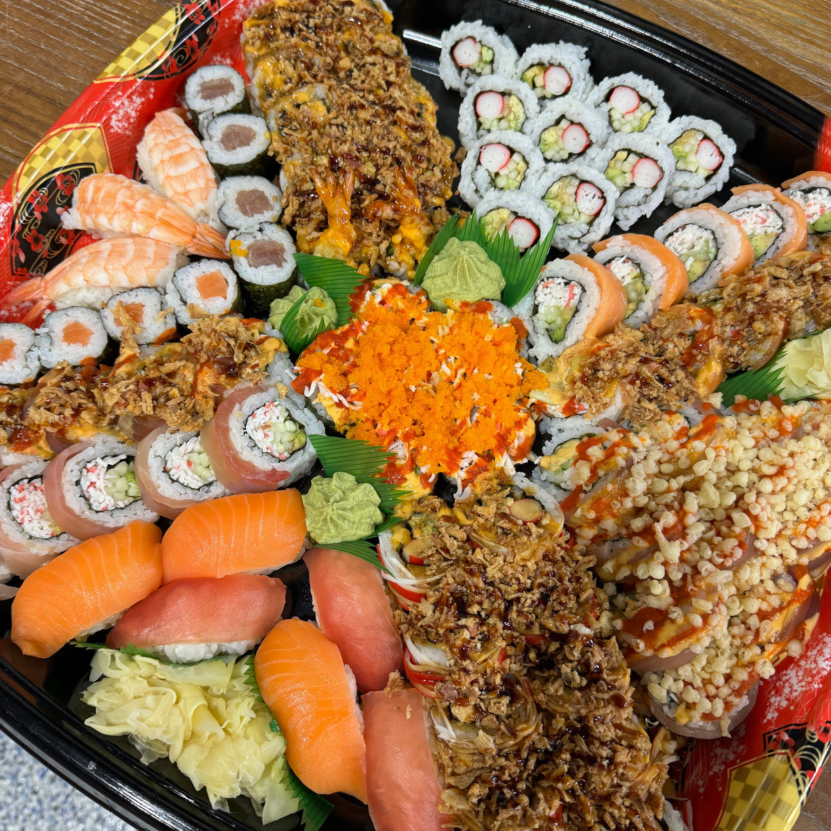 Sushi appetizers at succulent workshop