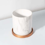 Selene Large Ceramic Planter Marble Effect - Empty Verdant Lyfe