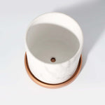 Selene Large Ceramic Planter Marble Effect - Empty Verdant Lyfe