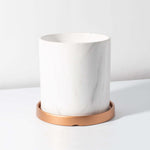 Selene Large Ceramic Planter Marble Effect - Empty Verdant Lyfe