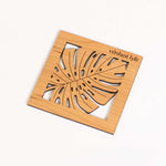 Monstera Leaf Wood Coaster Set of 4 Verdant Lyfe