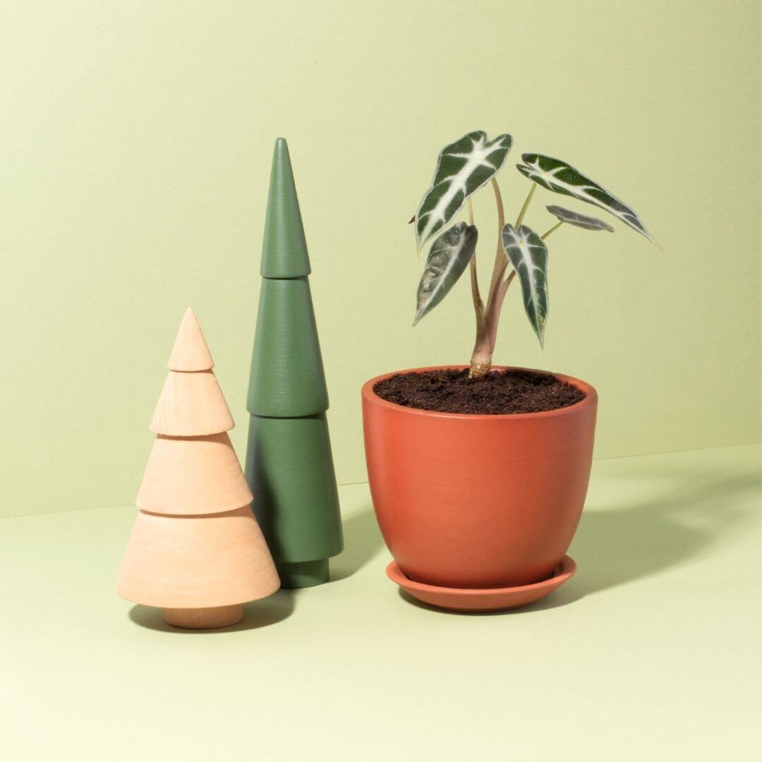 Marie Oval Terracotta Minimalist Planter - Empty Verdant Lyfe