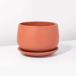 Valentina Terracotta Minimalist Planter - Empty Verdant Lyfe